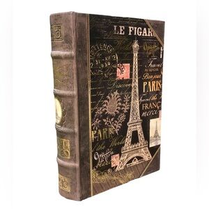 Punch Studio Midnight Paris Eiffel Tower Decorative Petite Book Box (98876)
